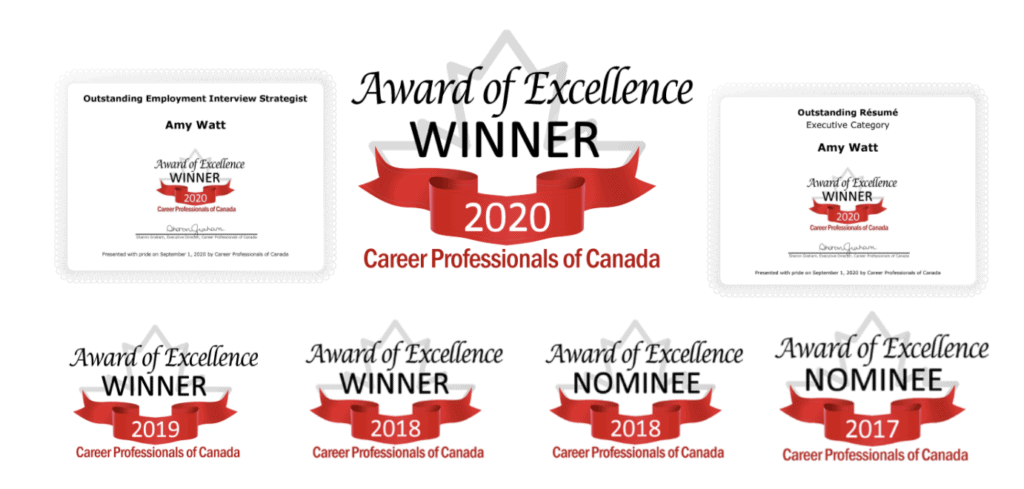 Award of Excellent Winner 2020, 2019, 2018, 2017 - Career Professionals of Canada