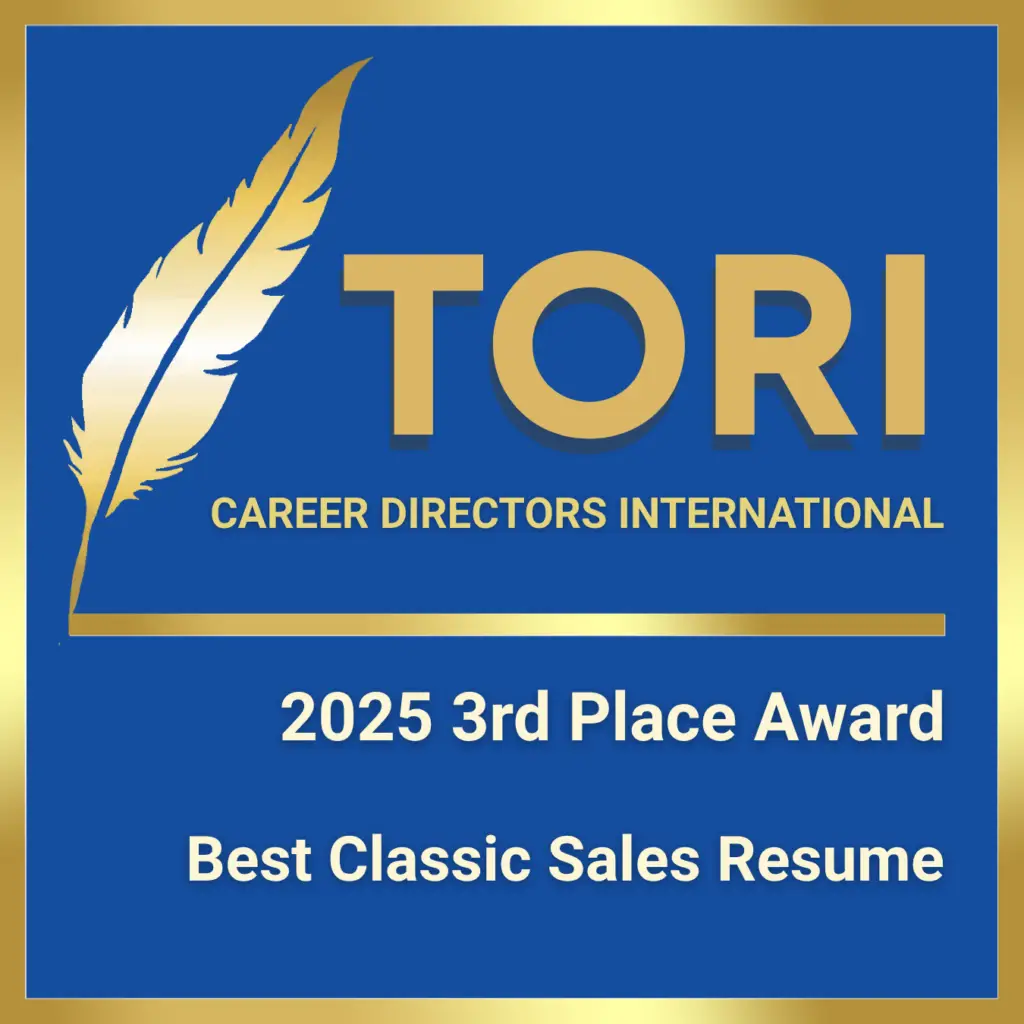 TORI Award Winner - Best Classic Sales Resume - Amy Britta Watt, Award-Winning Resume Writer at Career Marketing Centre